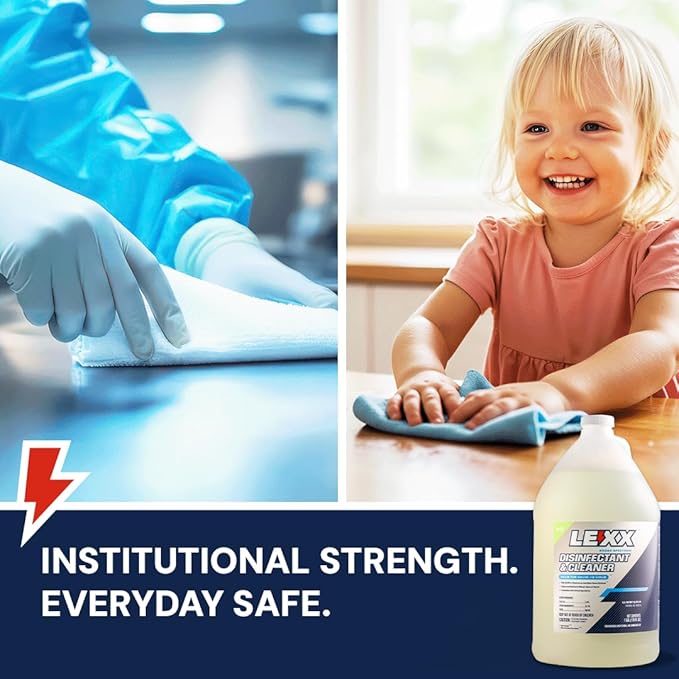 LEXX® RTU Broad Spectrum Disinfectant & Cleaner - Cleans, Disinfects and Deodorizes. Kills 99.99% of bacteria. Formulated with natural ingredients. Suitable for home or commercial use.