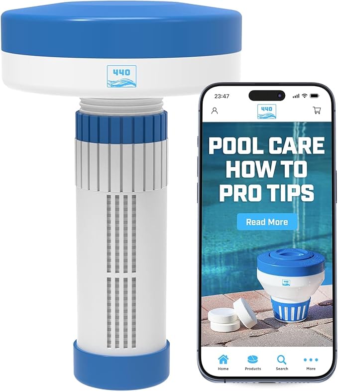440 Mini Premium Floater Dispenser for Spa, Hot Tub and Small Pools for 1 Inch Chlorine or Bromine Tablets. (Tablets NOT Included) Adjustable Chemical Float from 0 to 13 Flow Control (Pack of 24)