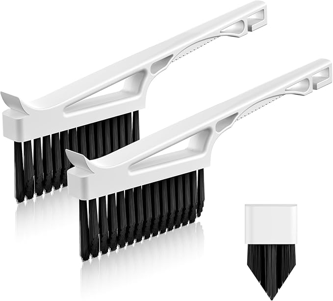 Grout Cleaner Brush V Shape, Stiff Grout Cleaning Brushes for Tile Floor,Magic Brush, Bathroom Accessory, Cleaning Tools, Grout Scrub Brush Set for Shower, Bathroom, Kitchen, Household Use
