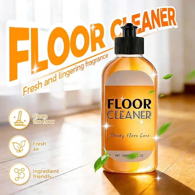 Hardwood Floor Cleaner, 2026 New Household Hardwood FloorCleaner for Mopping Home, Bathroom, Kitchen,Wood Floor Cleaners for Mopping Wood, Tile, Marble (1PCB)