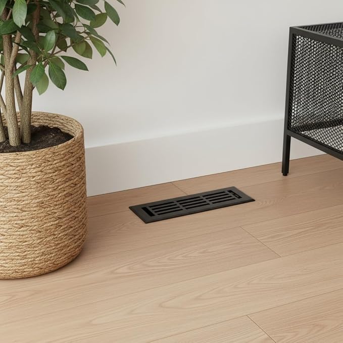 EMPIRE REGISTER CO Linear Design, Heavy Duty Floor Vent Covers, Metal Damper Attached. Vent Covers for Floor only. (Floor, Oil Rubbed Bronze, 2 x 10 inch (Pack of 1))