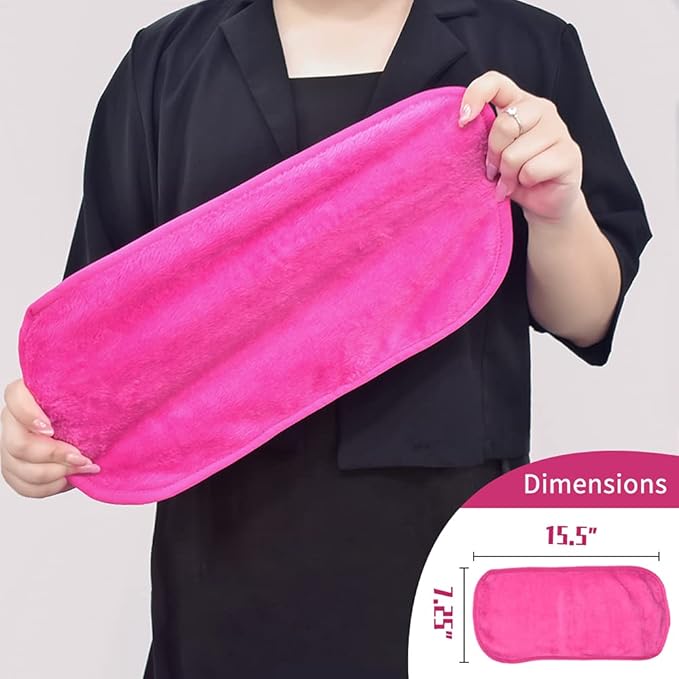 UWEME Makeup Remover Cloths 4 Count: Microfiber Reusable Fast Drying Washcloth, Face Towels for Women