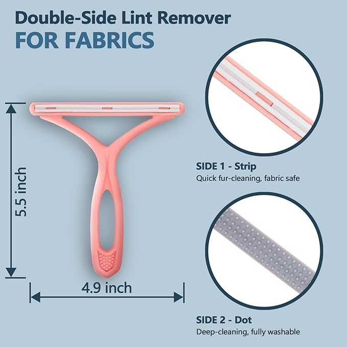 3-in-1 Pet Hair Remover & Grooming Set – Self-Cleaning Cat Dog Brush for Shedding Fabric Shaver & Portable Carpet Scraper & Lint Remover for Clothes Carpet Furniture Couch Car Mats