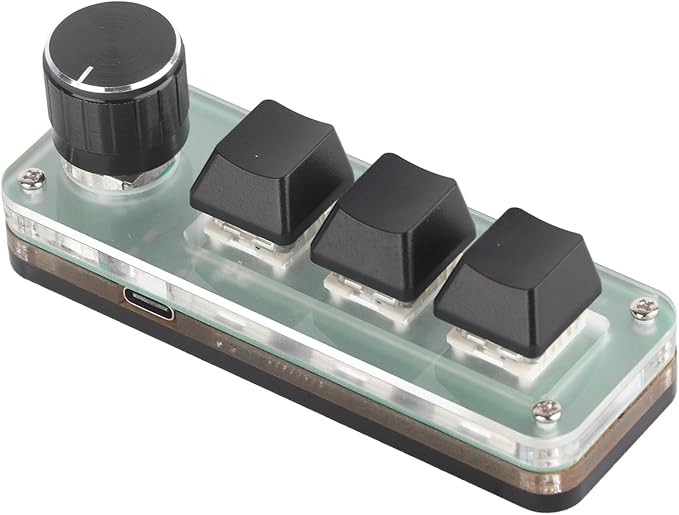 Mini Mechanical Keyboard, Programmable USB Macro Pad, RGB Backlight Gaming Keypad with DIY Programming and Knob Control