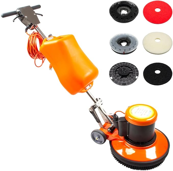 17" Floor Buffer Scrubber Polisher Machine with 3.4 Gallon Tank, 2.0 HP, 175 RPM, Industrial and Commercial Professional Use
