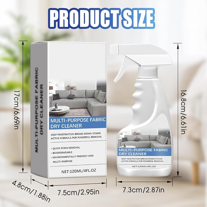 Fabric Sofa Cleaner, Carpet & Upholstery Stain Cleaner Spray Expert Stain and Odor Remover – Pet & Kid Safe Rug Cleaner, Fast-Drying, Formula for Carpets, Rugs & Fabric (3PCS)