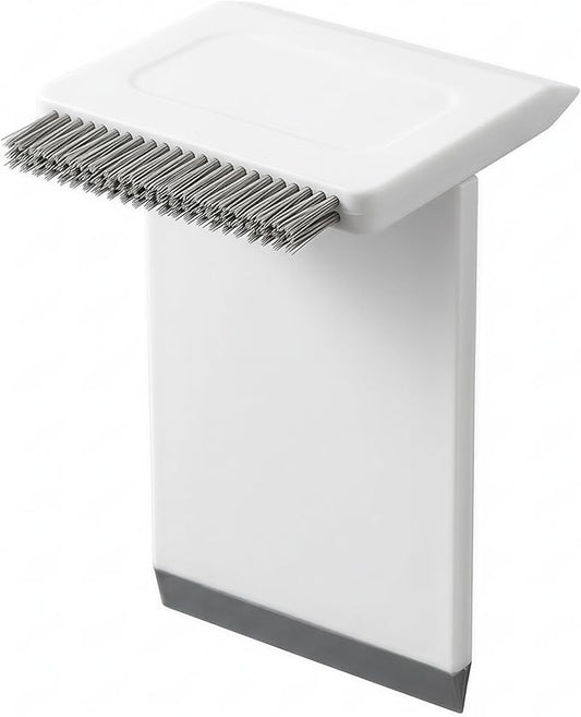 Li&Zhao Sink Squeegee 2-in-1 Scrub Brush, Multi-Functional Small Squeegee for Sink and Countertop Cleaner, Effective Sink Scraper for Wet Dry Messes on Kitchen Surfaces, Tiles, Stove