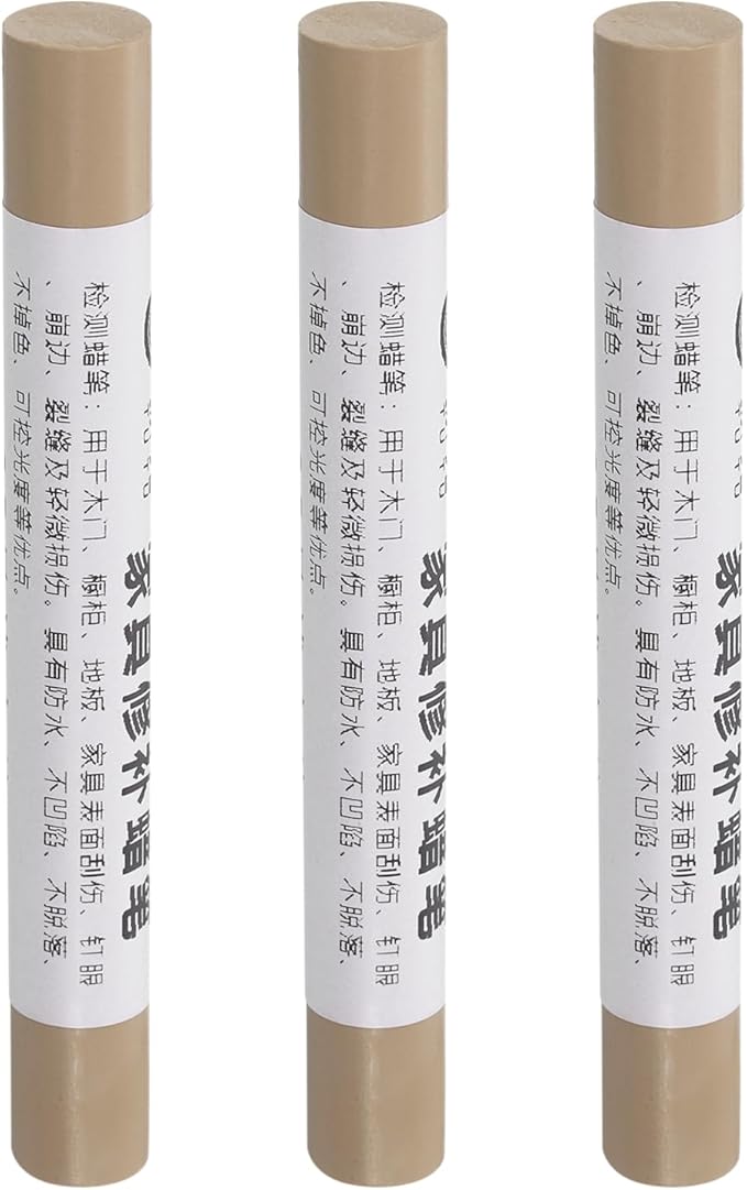 uxcell Furniture Repair Crayons, 3Pcs - Wood Wax Filler Stick, Furniture Markers Touch Up - for Scratches Holes Tables Desks Wooden Floors Cover Ups, Sky Grey
