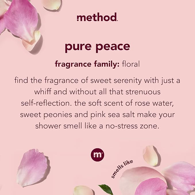 Method Body Wash, Pure Peace, Paraben and Phthalate Free, 18 oz (Pack of 2)