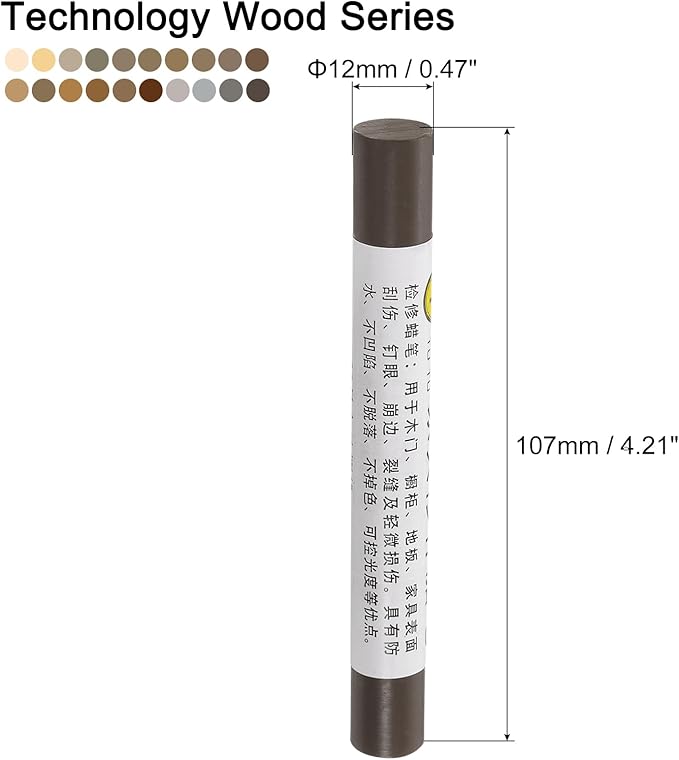uxcell Furniture Repair Wax Crayons Kit, 20Pcs - Wood Filler Stick, Touch Up Furniture Markers - for Scratches Holes Tables Desks Wooden Floor Laminate Covers, Technology Wood Series