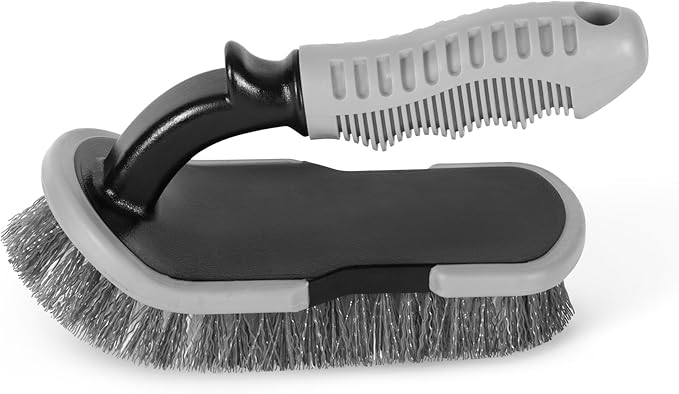 DecorRack 2 Pack Cleaning Brush, Heavy-Duty Scrub Brush with Ergonomic Handle for Floors, Tiles, Bathtubs, Grout, Decks, and Outdoor Surfaces (Assorted, 2 Pack)