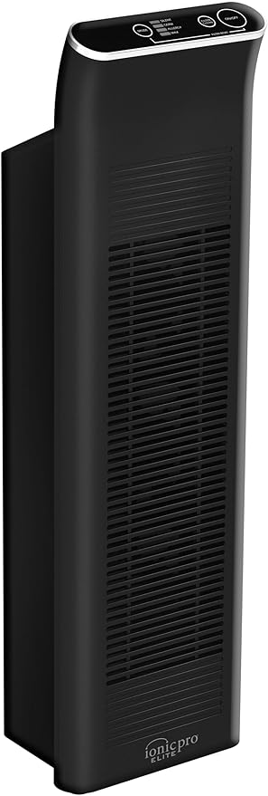 Ionic Pro Platinum (TA740) Charged Ions Air Purifier Tower - Truly Silent Operation – High Performing Unique No Filter Design - Removes Odors, Smoke, Mold, Pet Dander - 600 Sq Ft Capacity