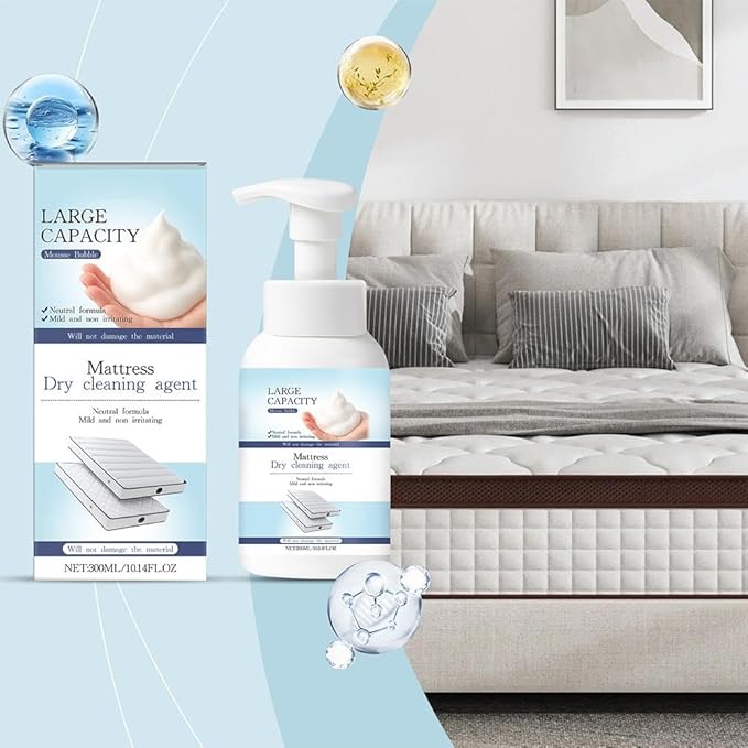Mattress Stain Remover for Bed,couch,carpet & Fabric, 300ml Powerful Yellow Stain Remover Mattress Old & New Spot Cleaner Gentle Spot Treatment for Sofa, Rug, Upholstery, 10.14 Fl.oz