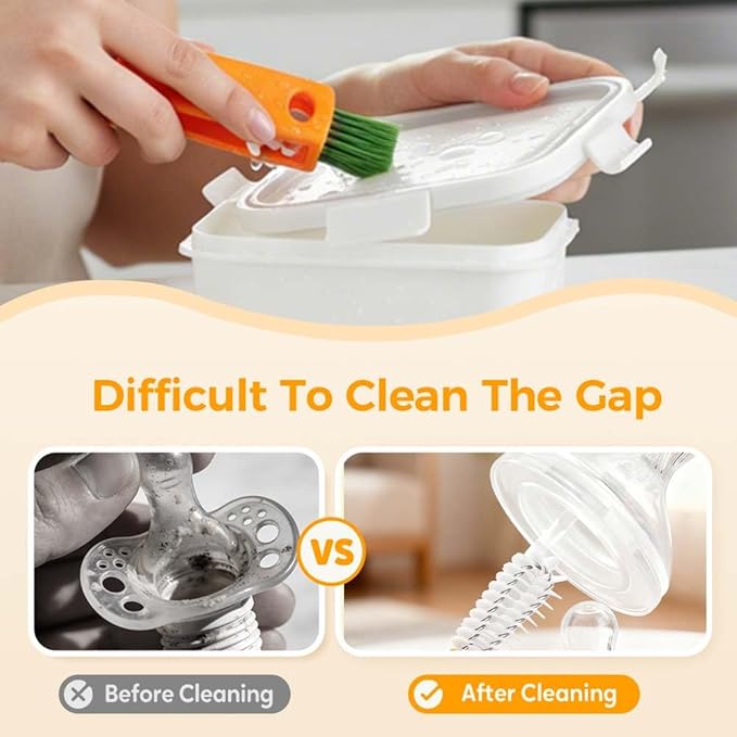 Upgrade 3 in 1 Cup Lid Cleaning Brush Set, 2025 New 12PCS Multifunctional Bottle Crevice Portable Cup Lid Cleaning Brushes, Crevice Cleaning Brush, Home Kitchen Crevice Brush Tools (1)