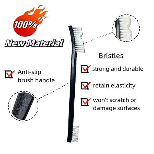 8-Pack Heavy-Duty Scrub Brush: Wire & Nylon Brushes for Grills, Guns & Sneakers – Heat-Resistant + Ergonomic Non-Slip Handle for Contains Gun Cleaning Supplies, Masonry Brush & Compact Travel Brushs