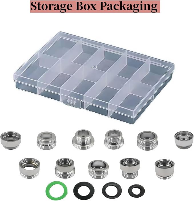11 Pieces Brass Faucet Adapter Kit,Kitchen Sink Aerator Adapter Female to Male for Water Filter, Bathroom Faucet Adapter（Included washers）