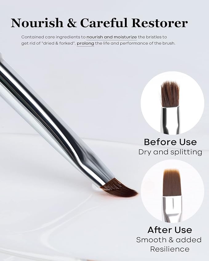 Modelones Nail Art Brush Cleaner & Restorer 80ml/2.71 Fl.Oz for Gel Polish/Nail Extension Gel/Nail Art Liner/Dip Powder/Acrylic Builder Manicure Brush DIY Salon at Home