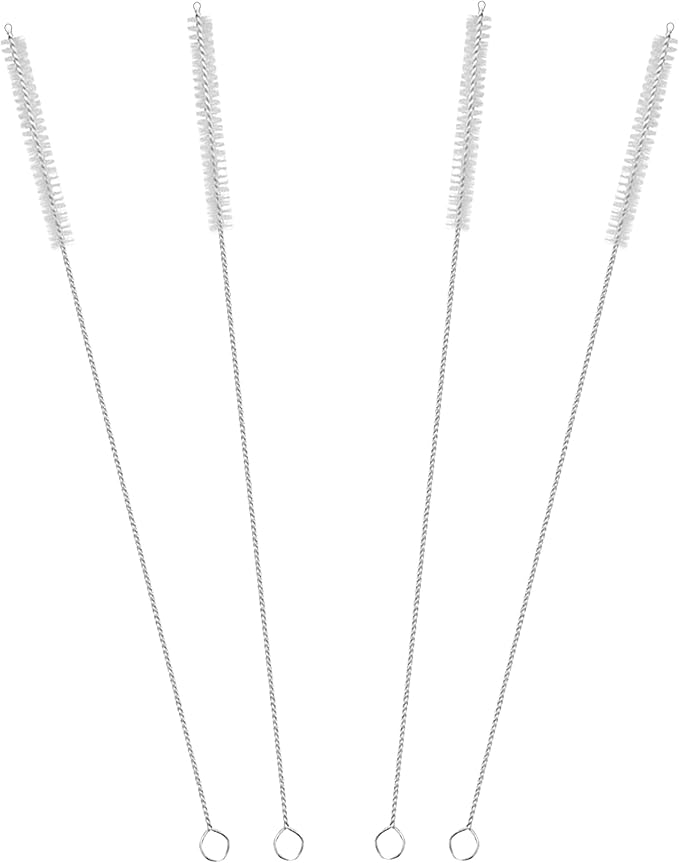 14 Inch Straw Cleaner Brush Extra Long, 4-PCS Straw Brush Extra Long with Nylon Bristles, Extra Wide 12mm diam Straw Cleaning Brush for Reusable Straws, Coffee Machine and Baby Bottles.