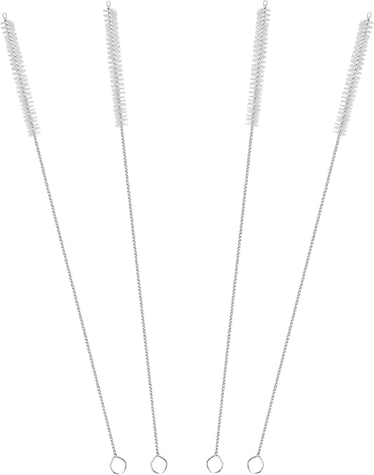 14 Inch Straw Cleaner Brush Extra Long, 4-PCS Straw Brush Extra Long with Nylon Bristles, Extra Wide 12mm diam Straw Cleaning Brush for Reusable Straws, Coffee Machine and Baby Bottles.
