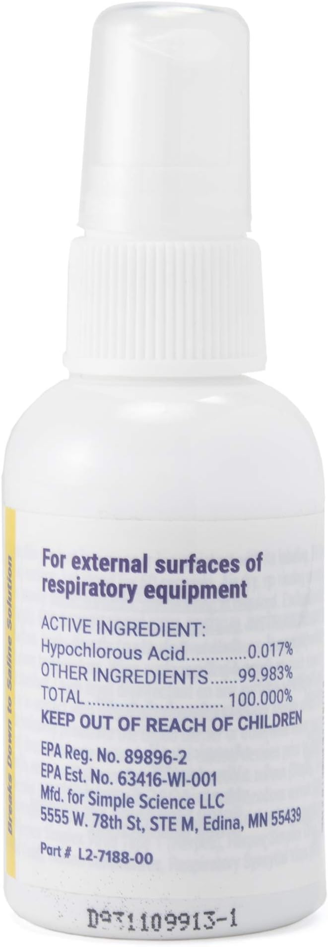 CleanSmart CPAP Disinfectant Spray To Go, Kills 99.9% of Bacteria and Viruses on CPAP Equipment, No Residue, 2 oz (Pack of 3)