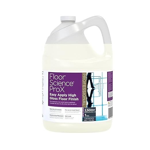 Diversey CBD562405 Floor Science ProX Easy Apply High Gloss Floor Finish, Professional Quick Dry Sealer for Low Maintenance, Ready-to-Use, 1-Gallon (Pack of 4)