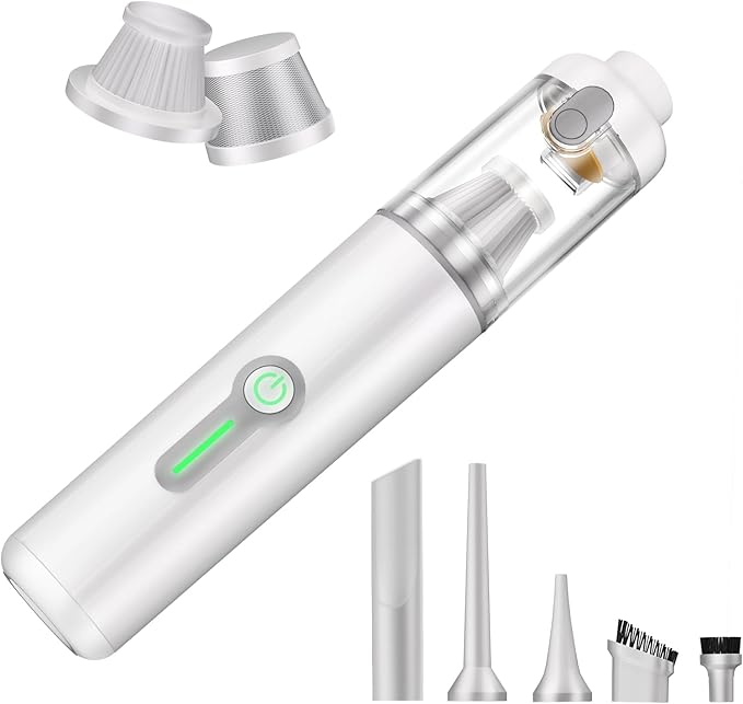 MARTISAN Cordless Car Vacuum, 4-in-1 Portable Vacuum, 20,000Pa Suction Power, 3 Sunction Modes, HEPA Filter, Vacuuming, Blowing, Inflating, Pumping, Quick Charging for Home, Office, Camping, White