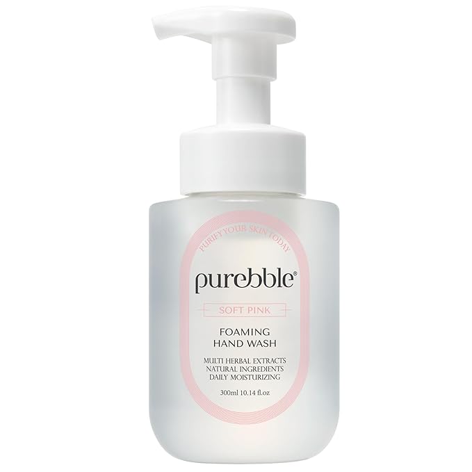 Soft Pink Foaming Hand Wash with Hyaluronic Acid, Berry Scent | Hydrating | For Kitchen and Bathroom |Botanical Ingredients | Cruelty Free Sulfate Free 10.14 fl oz