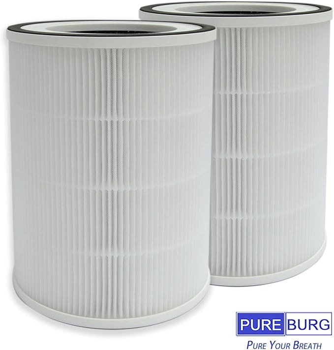 PUREBURG Replacement Filters Compatible with Sensibo Pure Air Purifier, 2-Pack H13 HEPA Activated Carbon 2-IN-1 4-Stage Filtratio Air Clean