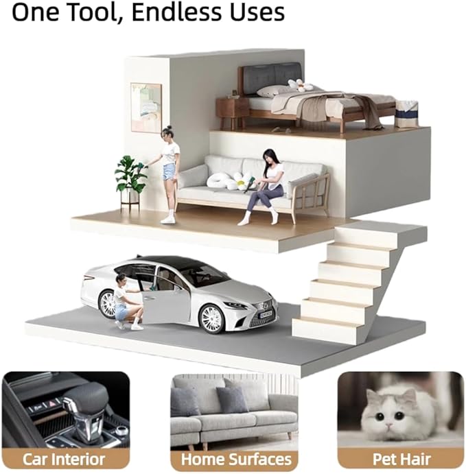Portable Car Vacuum Cleaner, 2-in-1 Handheld Vacuum & Sealer, 10,000Pa Strong Suction Cordless Mini Vacuum for Car/Home/Keyboard/Pet Hair, Compact Rechargeable with Washable HEPA Filter (Green)