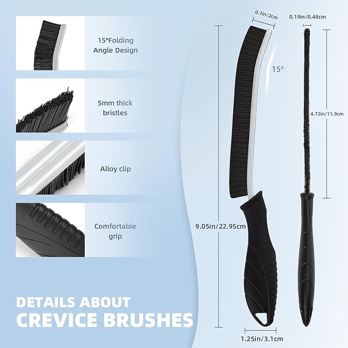 Hard Bristle Crevice Cleaning Brush-Thin Gap Scrub Brush, Small Cleaning Brush, Grout Brush, Kitchen Brush, Cleaning Tools for Toilet, Bathroom, Sink, Home, Household, Window (6, Orange)