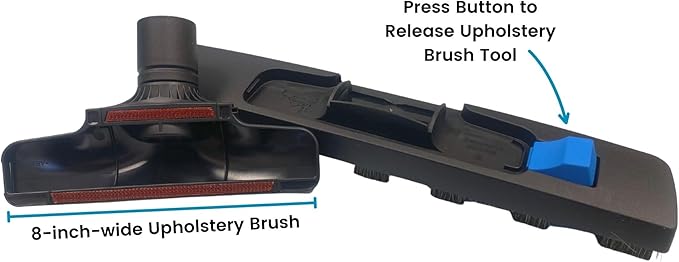 Wessel-Werk Pro Performance ClickBrush, Residential and Commercial Vacuum Floor Brush for Wet and Dry Vacuum Cleaners (14 in. Floor Brush, 1 1/2 inch (38mm) S-Wand Neck)