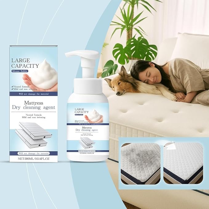 Mattress Stain Remover for Bed,couch,carpet & Fabric, 300ml Powerful Yellow Stain Remover Mattress Old & New Spot Cleaner Gentle Spot Treatment for Sofa, Rug, Upholstery, 10.14 Fl.oz