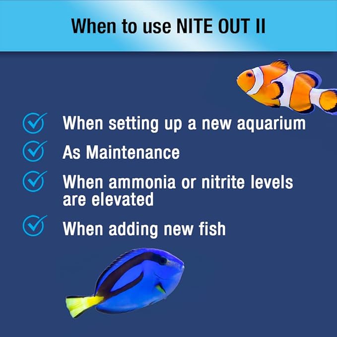MICROBE-LIFT Nite-Out II Aquarium Bacteria for Start-up, Instantly Cycle Aquariums, Add Fish on Day 1, Rapid Ammonia and Nitrite Reducer for Freshwater & Saltwater Fish Tank, 4 Ounces (NITEH04)