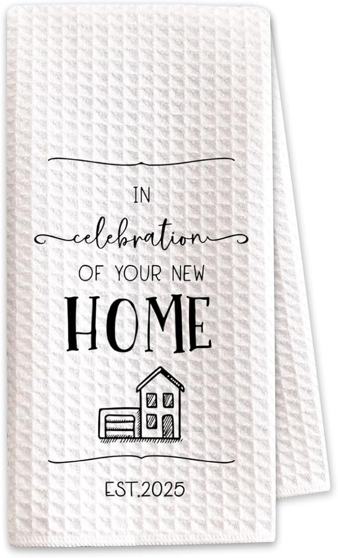 1PC Housewarming Gifts for New House 2025 Kitchen Towels, in Celebration of Your New Home Hand Towels, Ideal Gifts for Homeowners Welcoming Decorative,Sweet Home