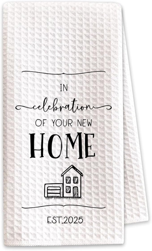 1PC Housewarming Gifts for New House 2025 Kitchen Towels, in Celebration of Your New Home Hand Towels, Ideal Gifts for Homeowners Welcoming Decorative,Sweet Home
