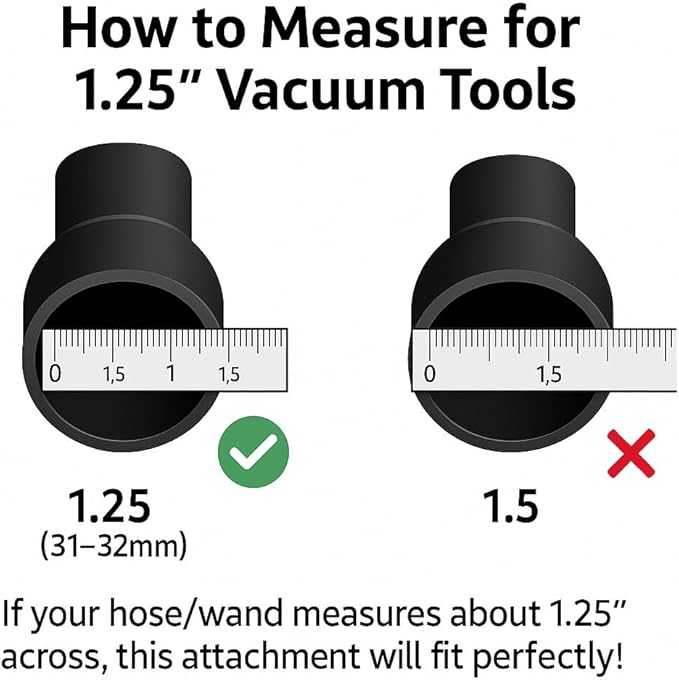 MP Maresh Products Vacuum Brush Attachment for Hardwood and Bare Floors or Walls - Wall Brush for Cleaning with Natural Horse Hair Bristles - 1 1/4 Inch Female ID Connection - 14-Inch with Wheels