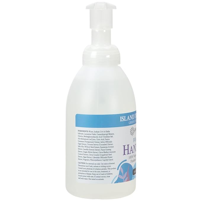 Ginger Lily Farms Botanicals All-Purpose Foaming Hand Soap Refill, Island Tranquility, 100% Vegan & Cruelty-Free, Green Tea Lemongrass Scent, 20 Fl Oz (Pack of 8)