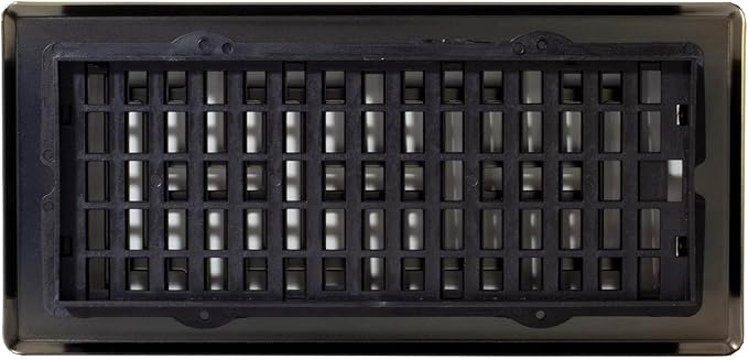 Decor Grates (4-Pack) AJH410-A Oriental Floor Register, 4x10 Inches, Antique Brass Finish