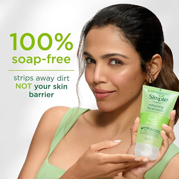 Simple Kind to Skin Refreshing Facial Wash Gel ,150 ml (5 Ounce)