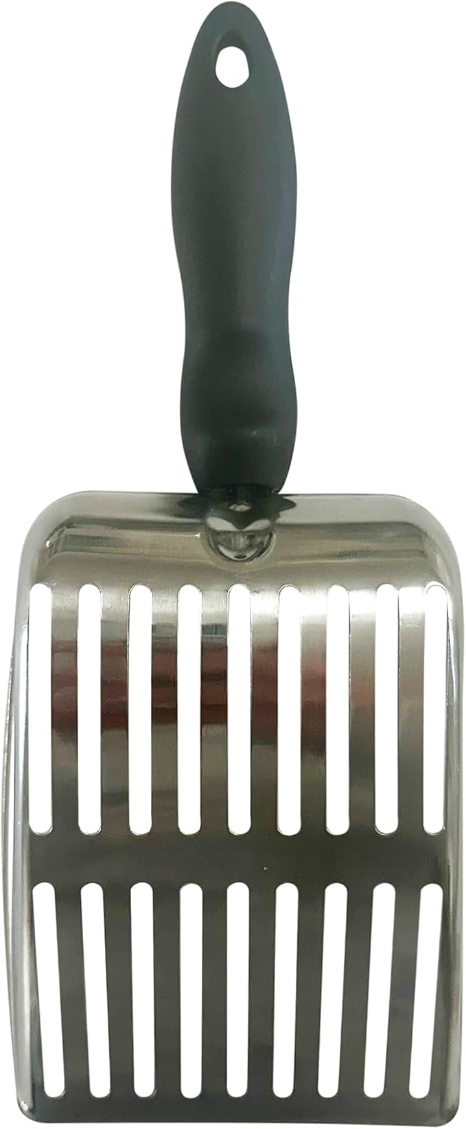 Fox Run Stainless Steel Cat Litter Scooper, 10" Litter Box Scooper with Long Handle