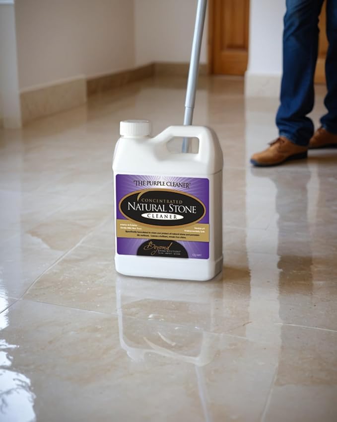 Stone Cleaner – pH-Balanced, Sealer-Safe Cleaner for Travertine, Marble, Limestone, Slate & More – Non-Toxic, Streak-Free Formula – 1 Gallon - Made in USA