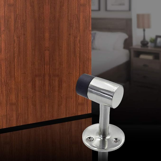 3 Inch / 75mm Heavy Duty Floor Stop, Door Stopper Stainless Steel Brushed Nickel - Pack of 2