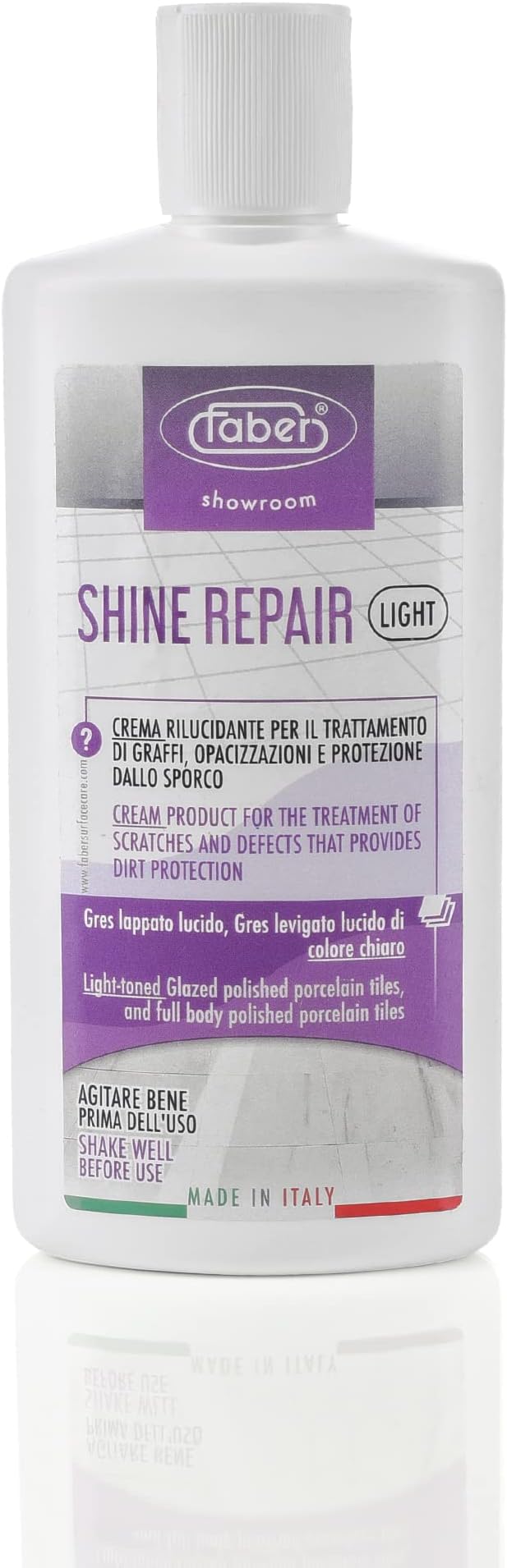 FABER Floor Shine Repair - Premium Floor Polishing Cream for Scratches & Defects, Protects from Dirt - Perfect for Colored Glazed & Full Body Polished Porcelain Tiles – Professional & Home Use