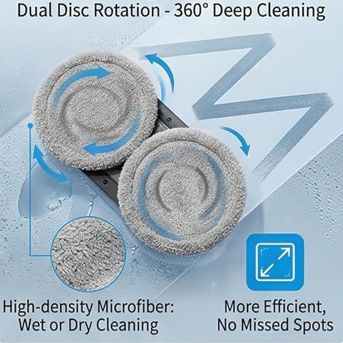 Saker Window Cleaner Robot,Smart Robotic Vacuum for Glass, 2800Pa Strong Suction, Edge Detection, Remote Control, Ideal for Home & Office