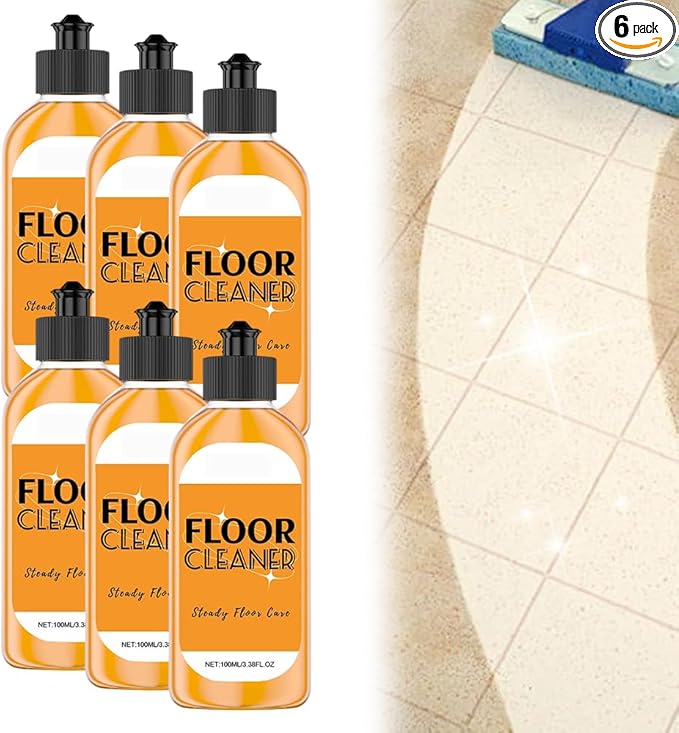 Powerful Stain Removing Floor Cleaner - All-Surface Acid Free Concentrated Formula Enzyme Floor Cleaner for Mopping & Spraying Hardwood, Tile, Vinyl & Laminate Floors | Pet-Safe & Streak-Free (6PCS)