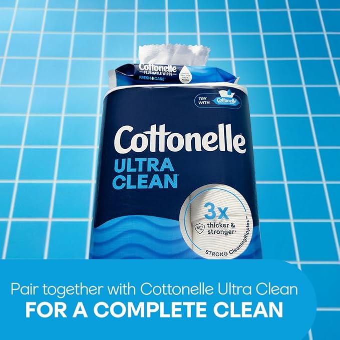 Cottonelle Ultra Clean Toilet Paper, 9 Mega Rolls = 36 Regular Rolls, Packaging May Vary