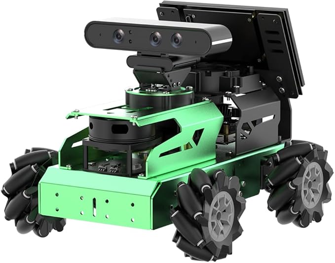 JetAuto ROS2 Robot Car with ChatGPT Large AI Models Lidar Depth Camera AI Voice Control Touch Screen, SLAM Mapping Navigation Path Planning Autonomous Driving Smart Robot, Standard Kit & Orin Nano 8GB
