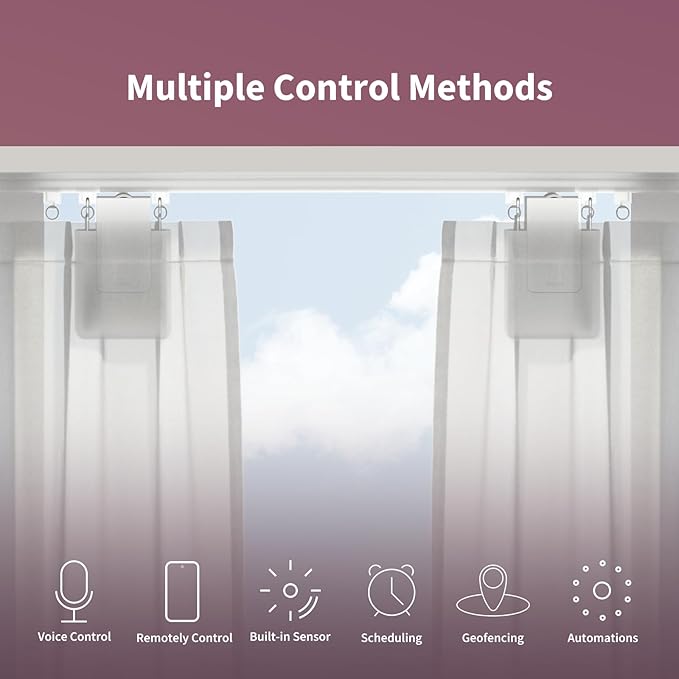 [Upgraded Version] Aqara Smart Curtain Motor E1 (Rod Version, 1 Pack), Requires AQARA Zigbee 3.0 HUB, Not Support Hubs from Other Brands, Support HomeKit, Alexa and IFTTT