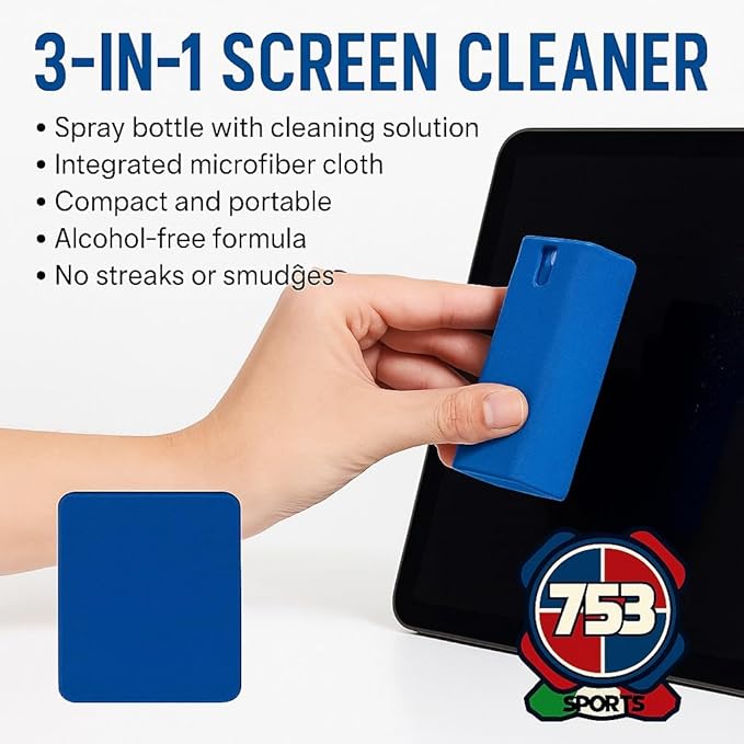 3 in 1 Portable Reusable Electronics Mobile Phone Pc Tablet Lcds Screen Cleanser Spray Microfiber Cleaning Kit