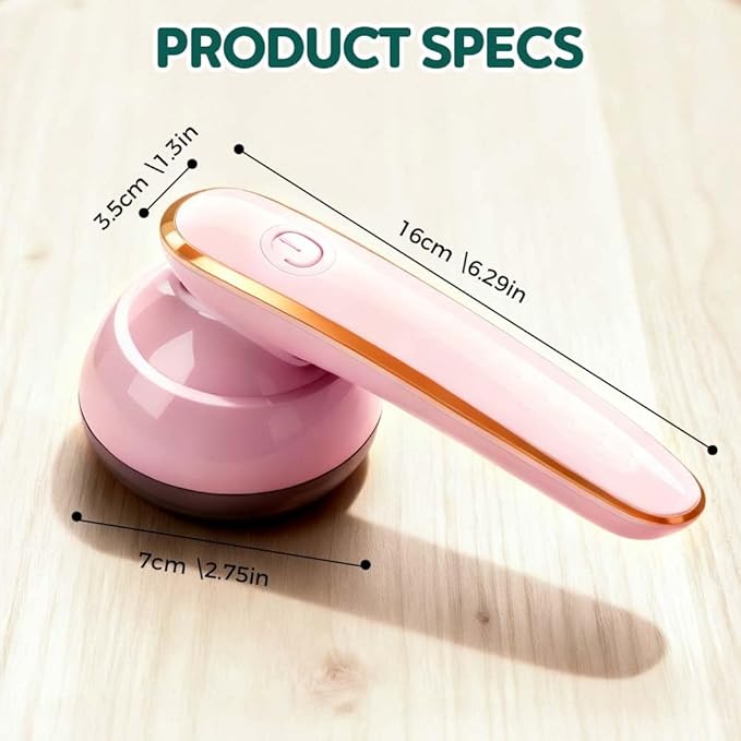 Rechargeable Fabric Shaver, 2025 New Electric Lint Remover, Multi-Functional Pill Remover for Clothes and Furniture, Portable Sweater Defuzzer for Home Use (Pink)
